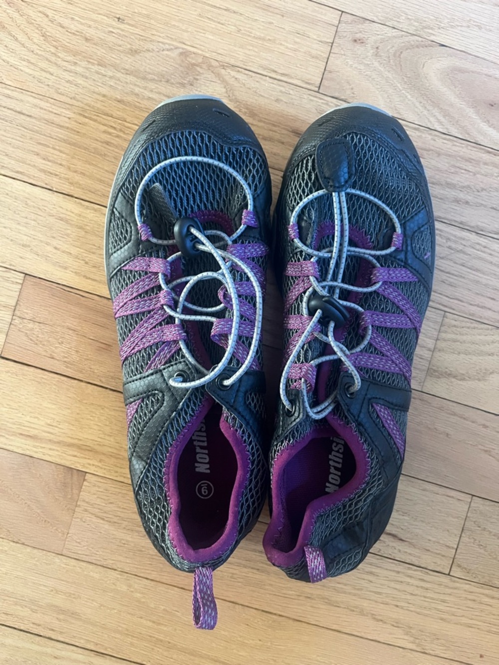 Northside Black and Purple Women's Athletic Sneakers - Hiking